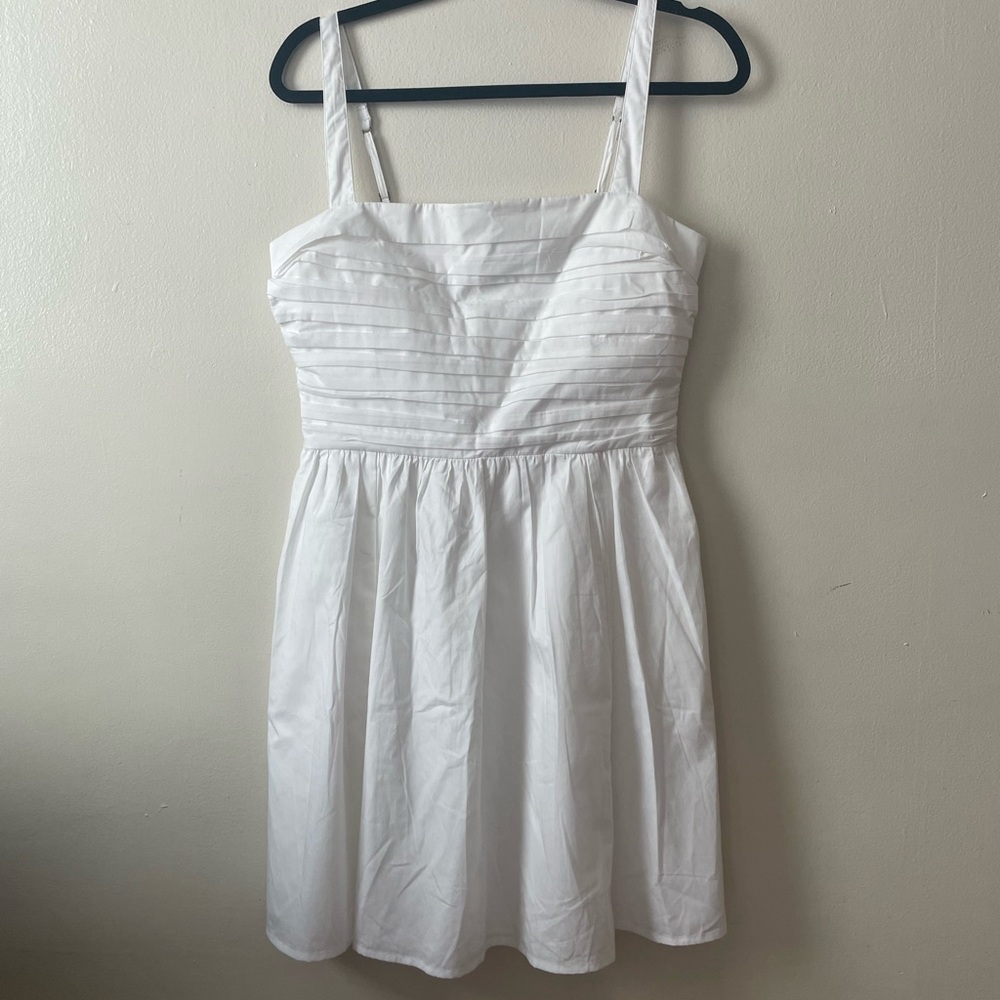 Abercrombie White Emerson Poplin Dress MT